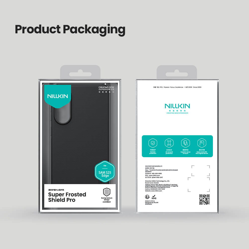 Чехол-крышка NILLKIN для Samsung Galaxy S25 Edge (серия Frosted shield Pro)