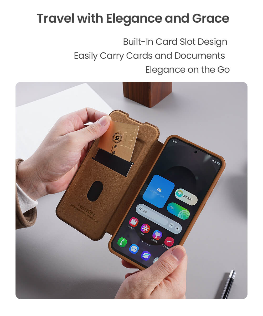 Чехол-книжка NILLKIN для Samsung Galaxy S25 Edge (серия QIN Pro)