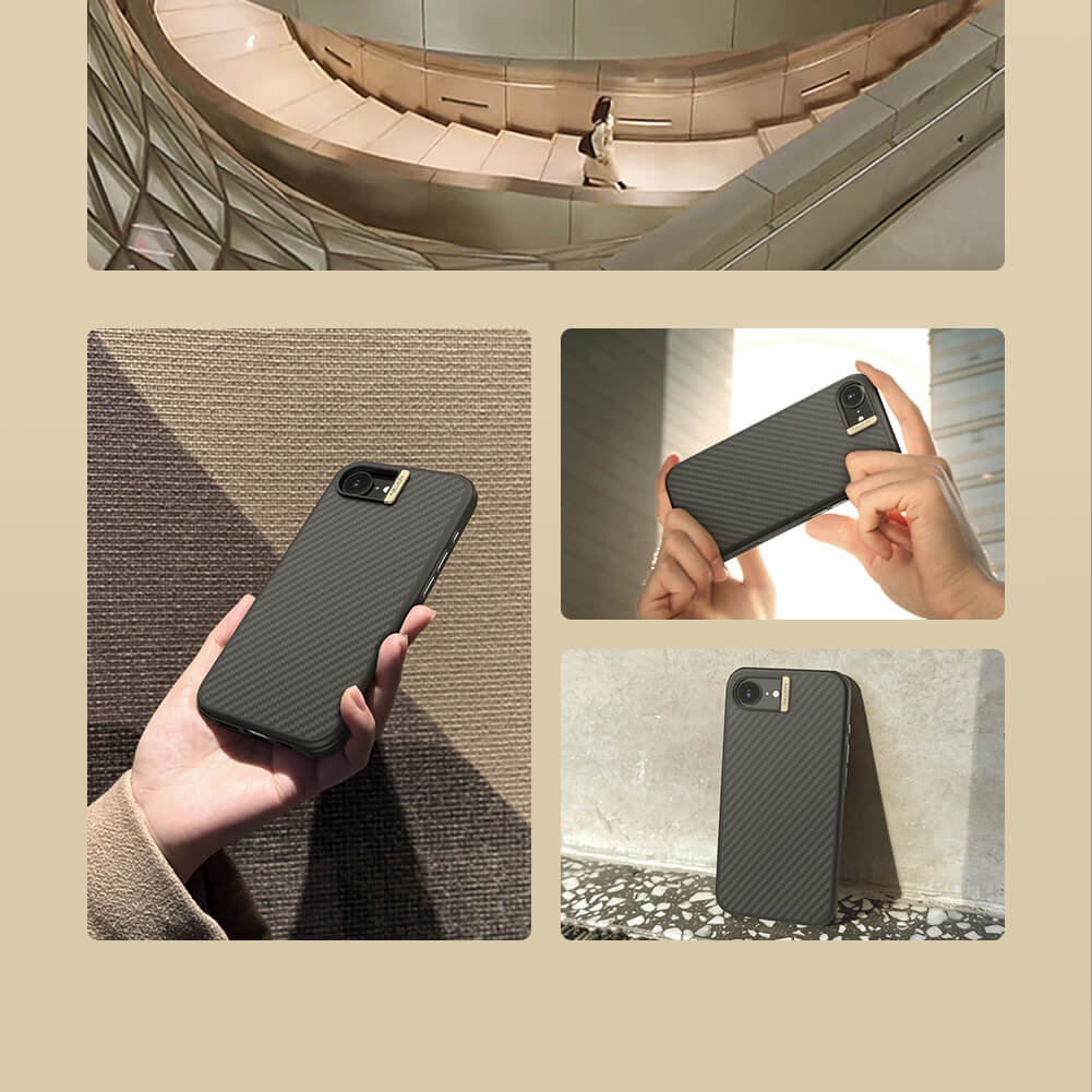 Чехол-крышка NILLKIN для Apple iPhone 16e (iPhone SE 2025, iPhone SE 4) (серия Synthetic Fiber Pro Magnetic case)