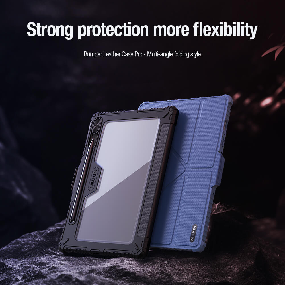 Чехол-книжка NILLKIN для Samsung Galaxy Tab S10 FE (Galaxy Tab S10 Fan Edition) (серия Bumper Leather case pro Multi-angle folding style)