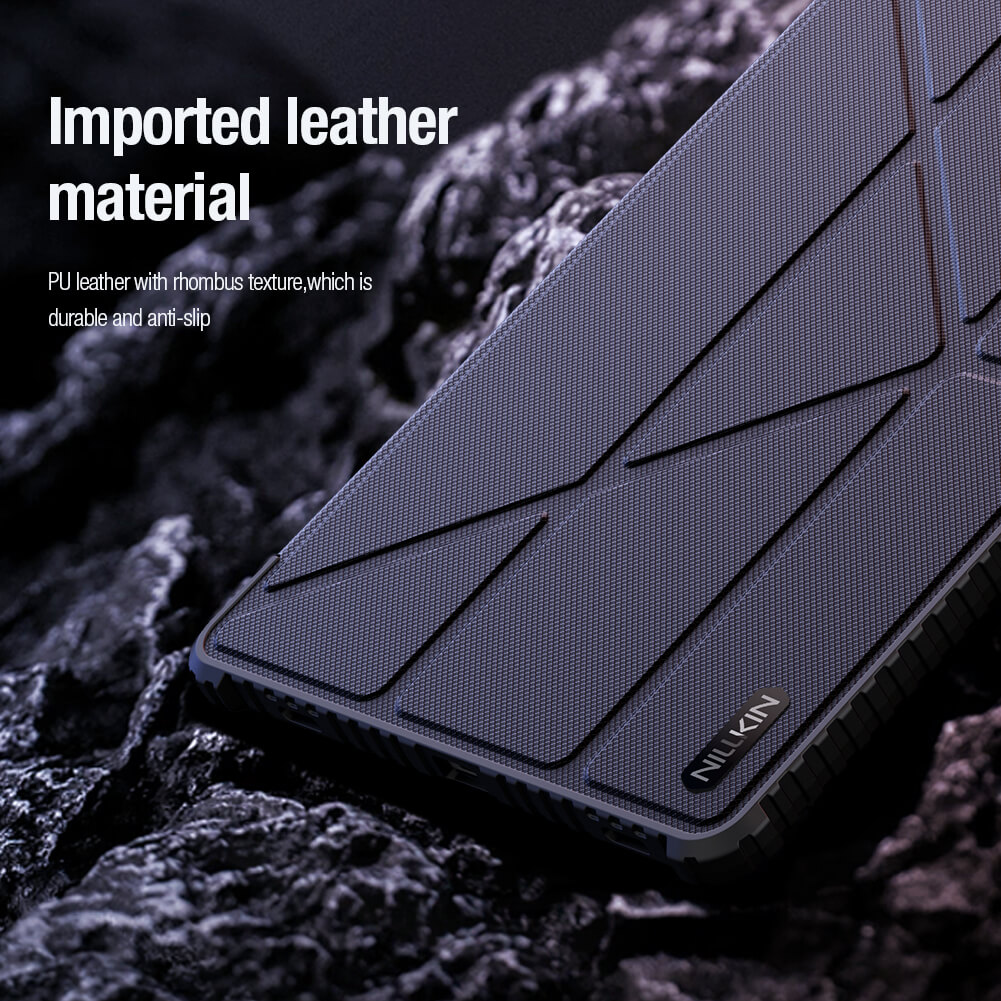Чехол-книжка NILLKIN для Samsung Galaxy Tab S10 FE (Galaxy Tab S10 Fan Edition) (серия Bumper Leather case pro Multi-angle folding style)