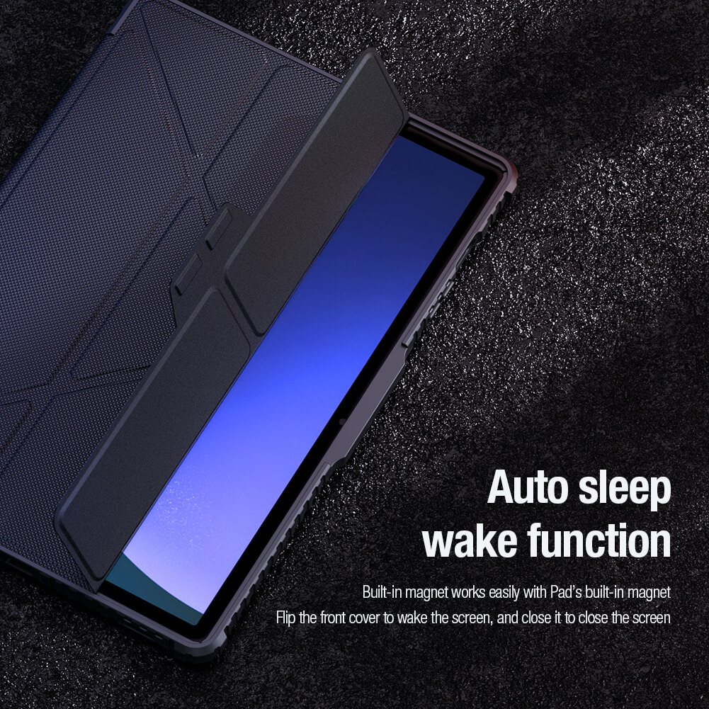 Чехол-книжка NILLKIN для Samsung Galaxy Tab S10 FE (Galaxy Tab S10 Fan Edition) (серия Bumper Leather case pro Multi-angle folding style)