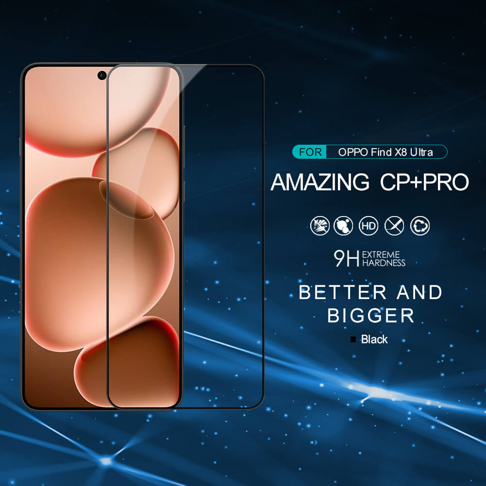 Защитное стекло с кантом NILLKIN для Oppo Find X8 Ultra (серия CP+ Pro)