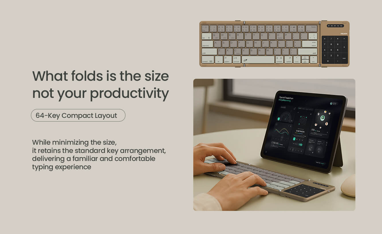 Портативная складная клавиатура Nillkin Cube Pocket Keyboard