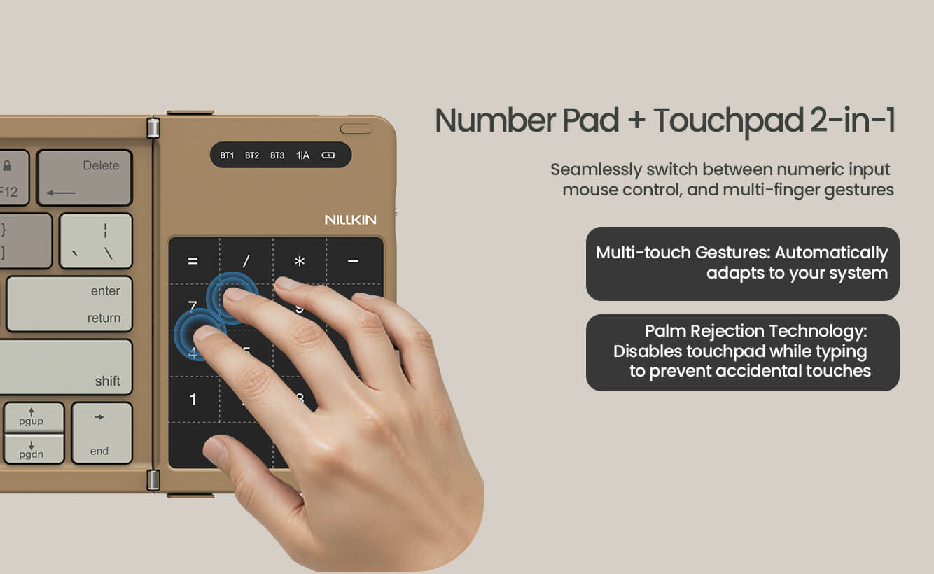 Портативная складная клавиатура Nillkin Cube Pocket Keyboard