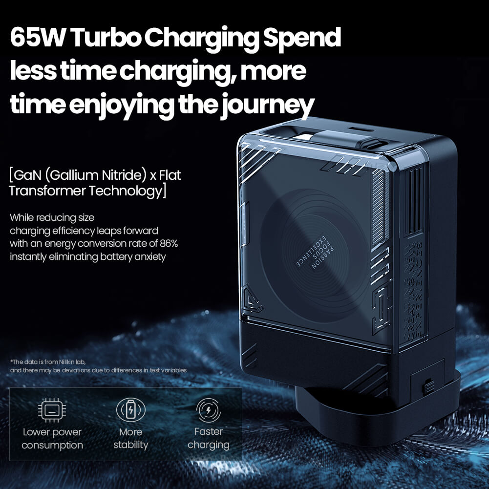 Nillkin зарядное устройство IceCore Retractable 65W Charger