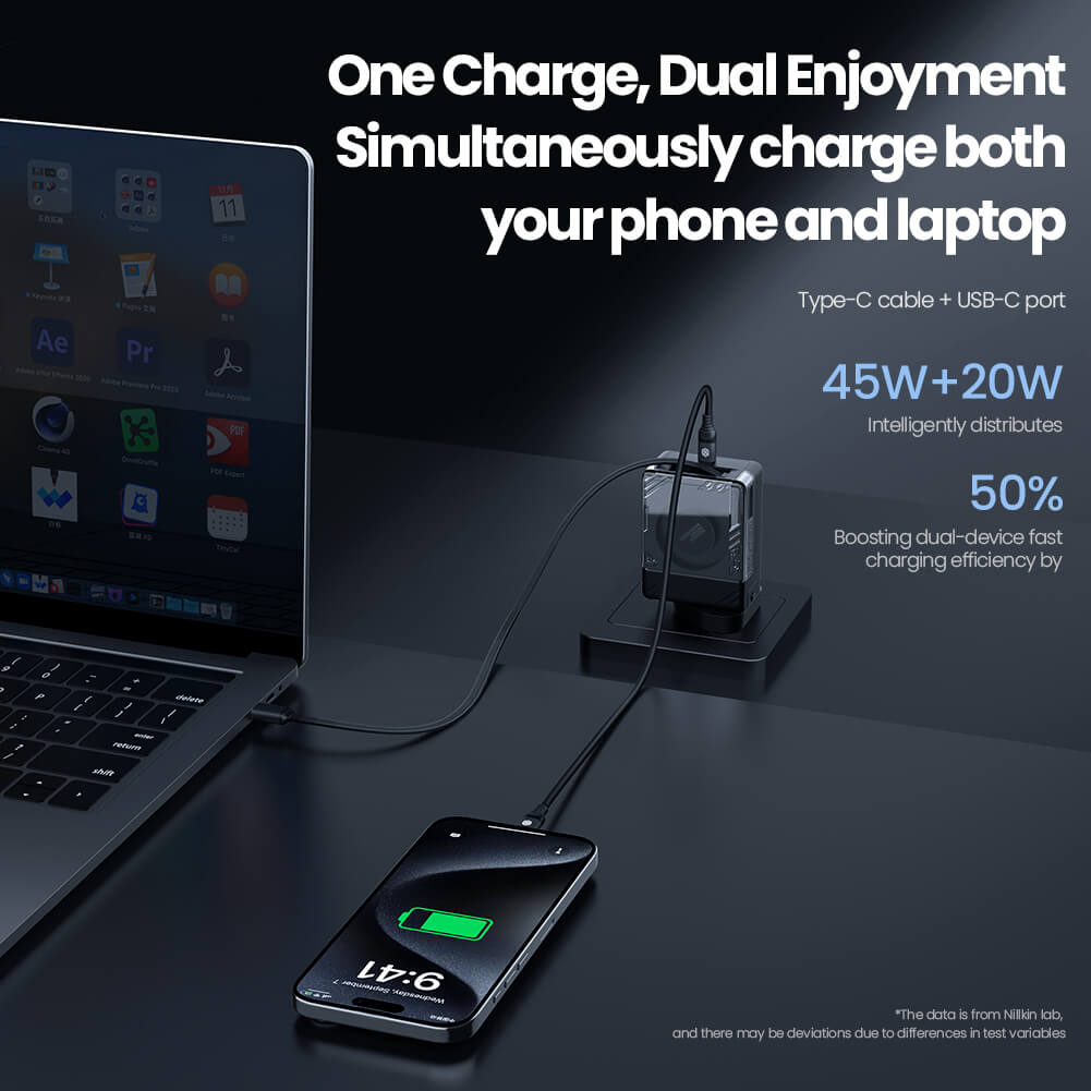 Nillkin зарядное устройство IceCore Retractable 65W Charger