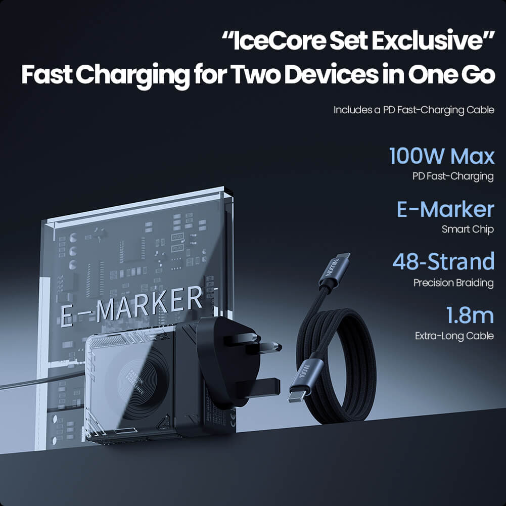 Nillkin зарядное устройство IceCore Retractable 65W Charger