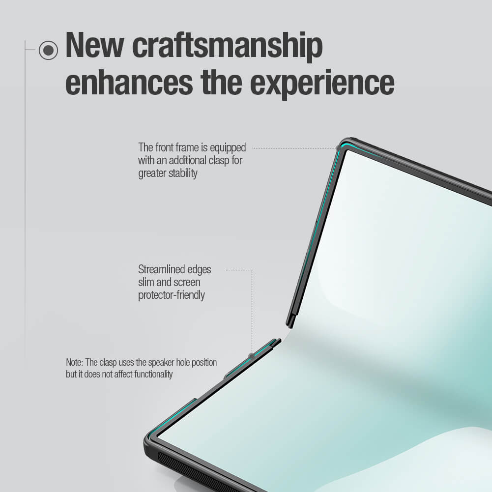 Чехол-крышка NILLKIN для Samsung Galaxy Z Fold7 (Fold 7 5G) (серия Frosted shield Fold) (without S-Pen case)