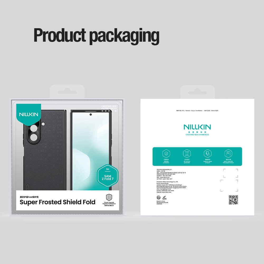 Чехол-крышка NILLKIN для Samsung Galaxy Z Fold7 (Fold 7 5G) (серия Frosted shield Fold) (without S-Pen case)