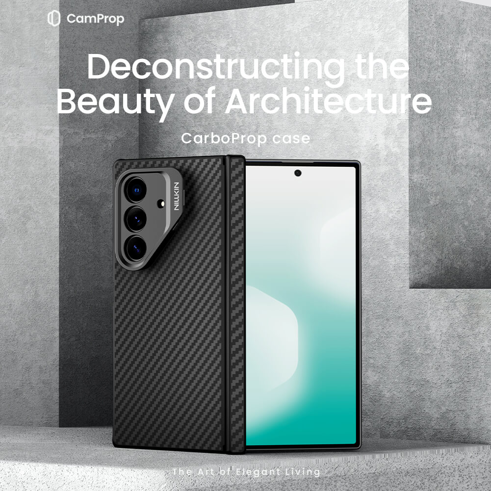 Чехол-крышка NILLKIN для Samsung Galaxy Z Fold7 (Fold 7 5G), Samsung W26 (серия CarboProp Magnetic MagSafe Aramid fiber Fine Hole version)