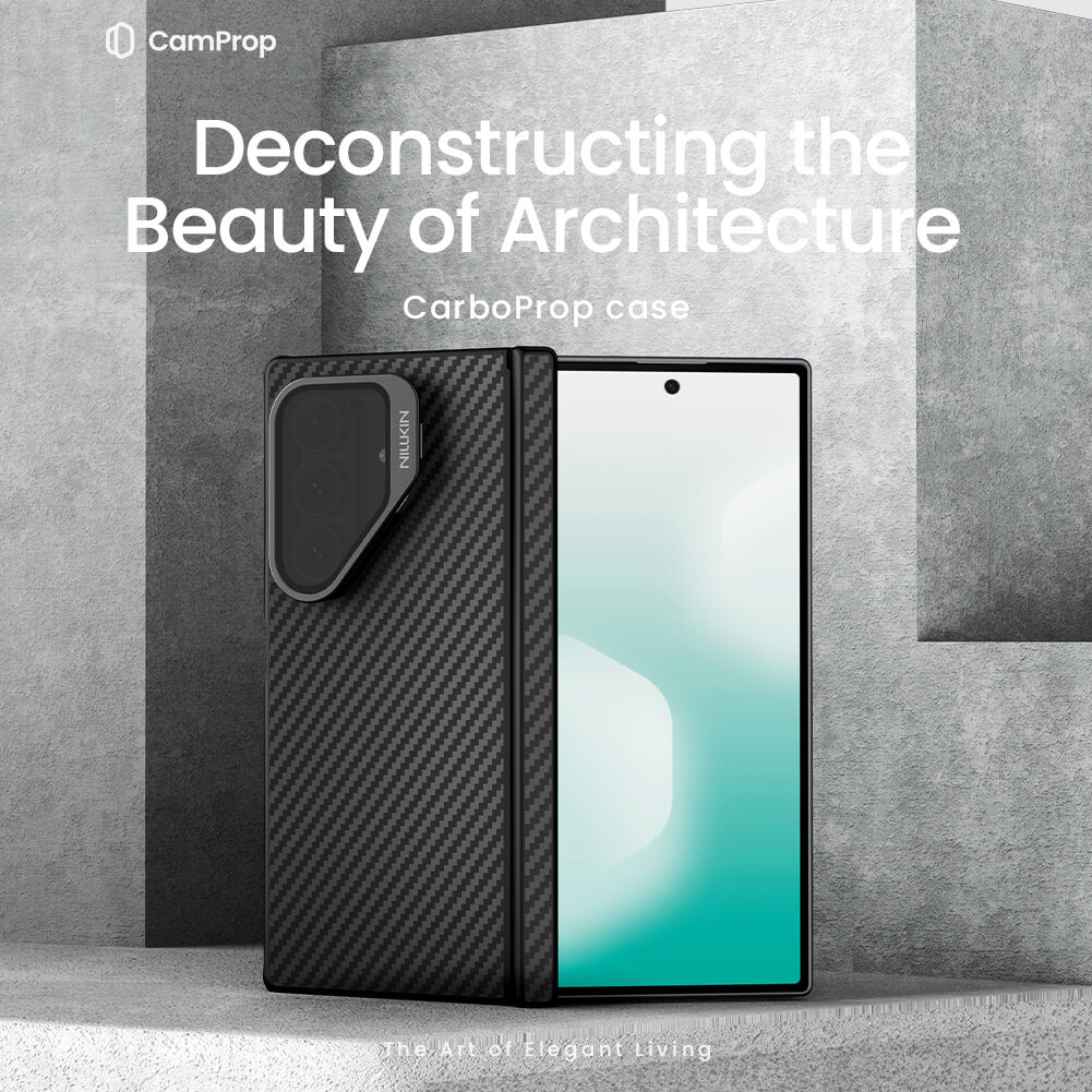 Чехол-крышка NILLKIN для Samsung Galaxy Z Fold7 (Fold 7 5G), Samsung W26 (серия CarboProp Magnetic MagSafe Aramid fiber Black Mirror Cover version)