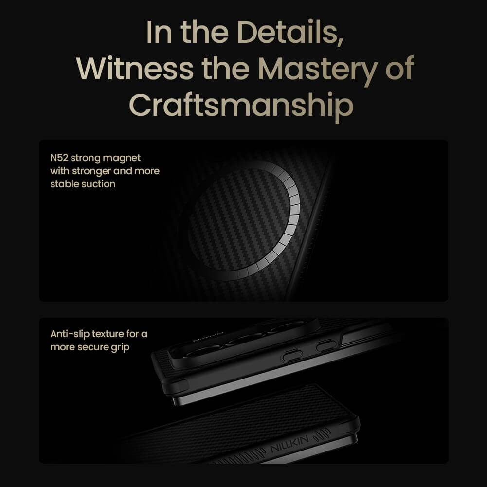 Чехол-крышка NILLKIN для Samsung Galaxy Z Fold7 (Fold 7 5G), Samsung W26 (серия Synthetic Fiber Pro Magnetic PEN case)