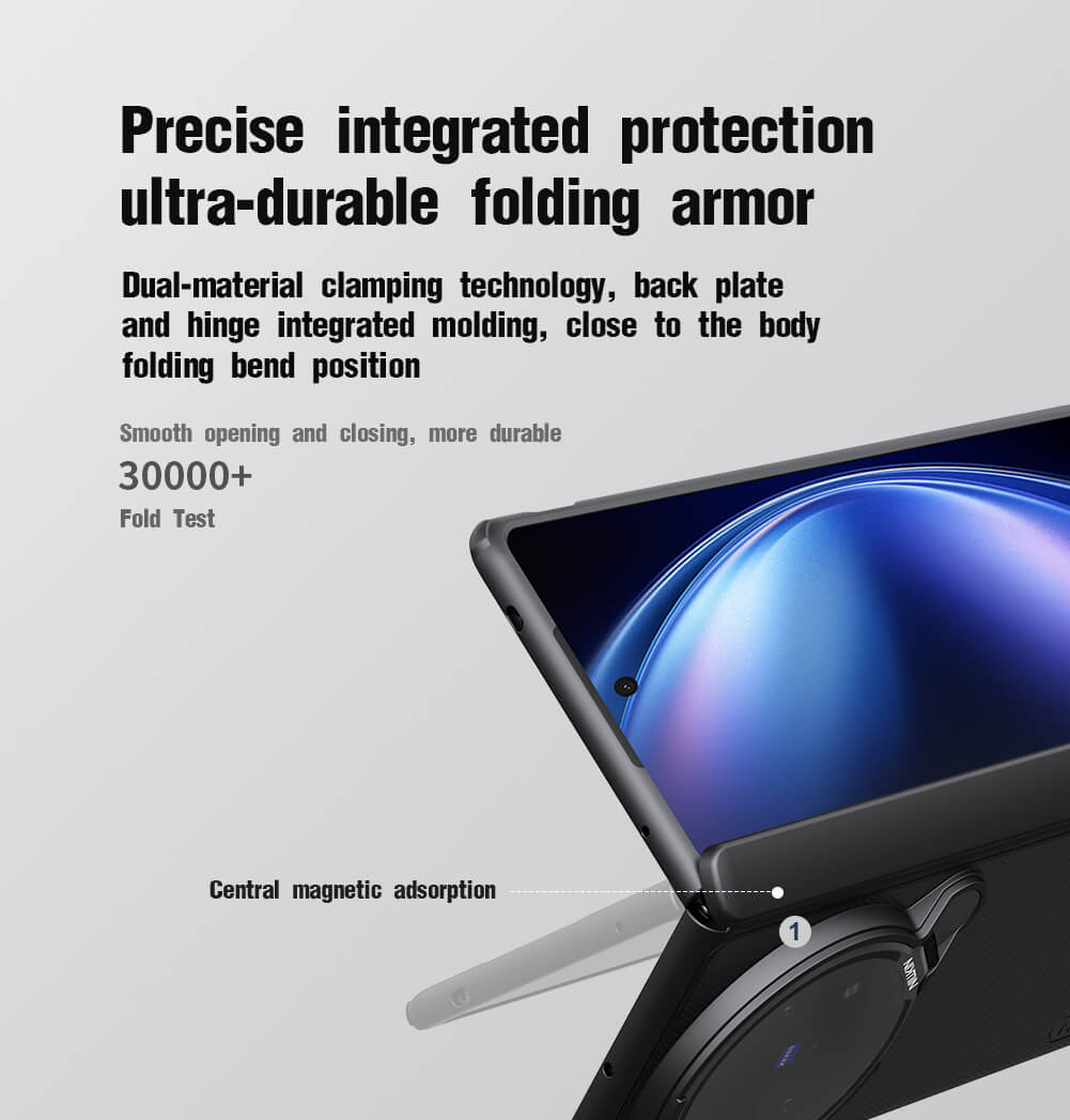Чехол-крышка NILLKIN для Vivo X Fold 5 (Vivo X Fold5) (серия Frosted shield Prop Magnetic (Transparent Lens Guard Version))