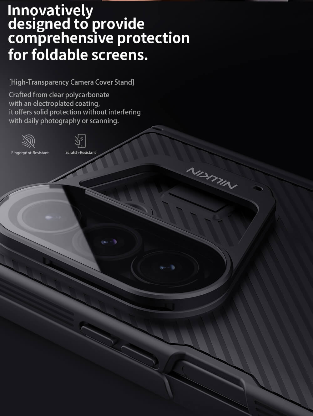Чехол-крышка NILLKIN для Samsung Galaxy Z Fold7 (Fold 7 5G) (серия Camshield Prop (Transparent Lens Guard Edition))