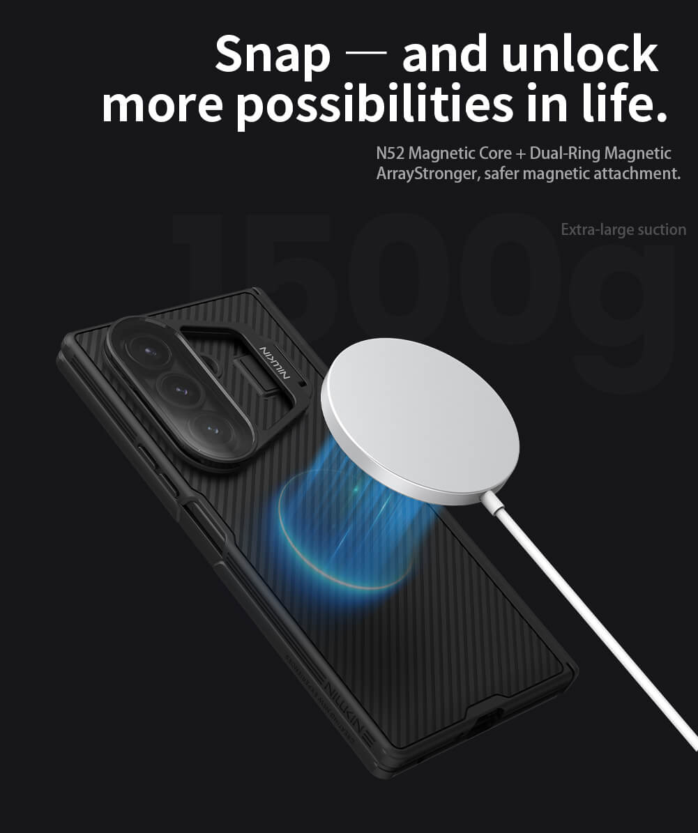 Чехол-крышка NILLKIN для Samsung Galaxy Z Fold7 (Fold 7 5G) (серия Camshield Prop Magnetic (Transparent Lens Guard Edition))