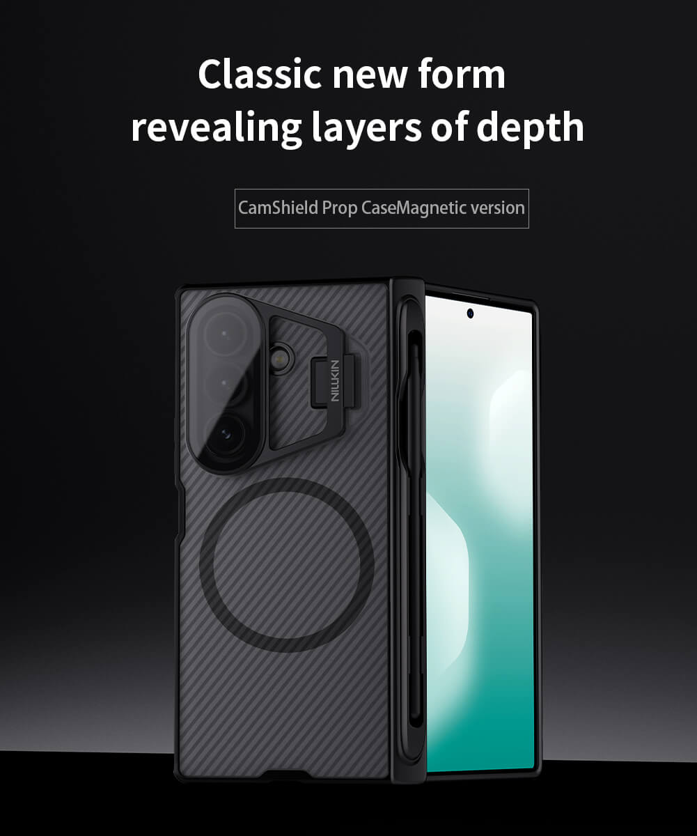 Чехол-крышка NILLKIN для Samsung Galaxy Z Fold7 (Fold 7 5G) (серия Camshield Prop Magnetic (Transparent Lens Guard Edition) S-Pen version Clear)