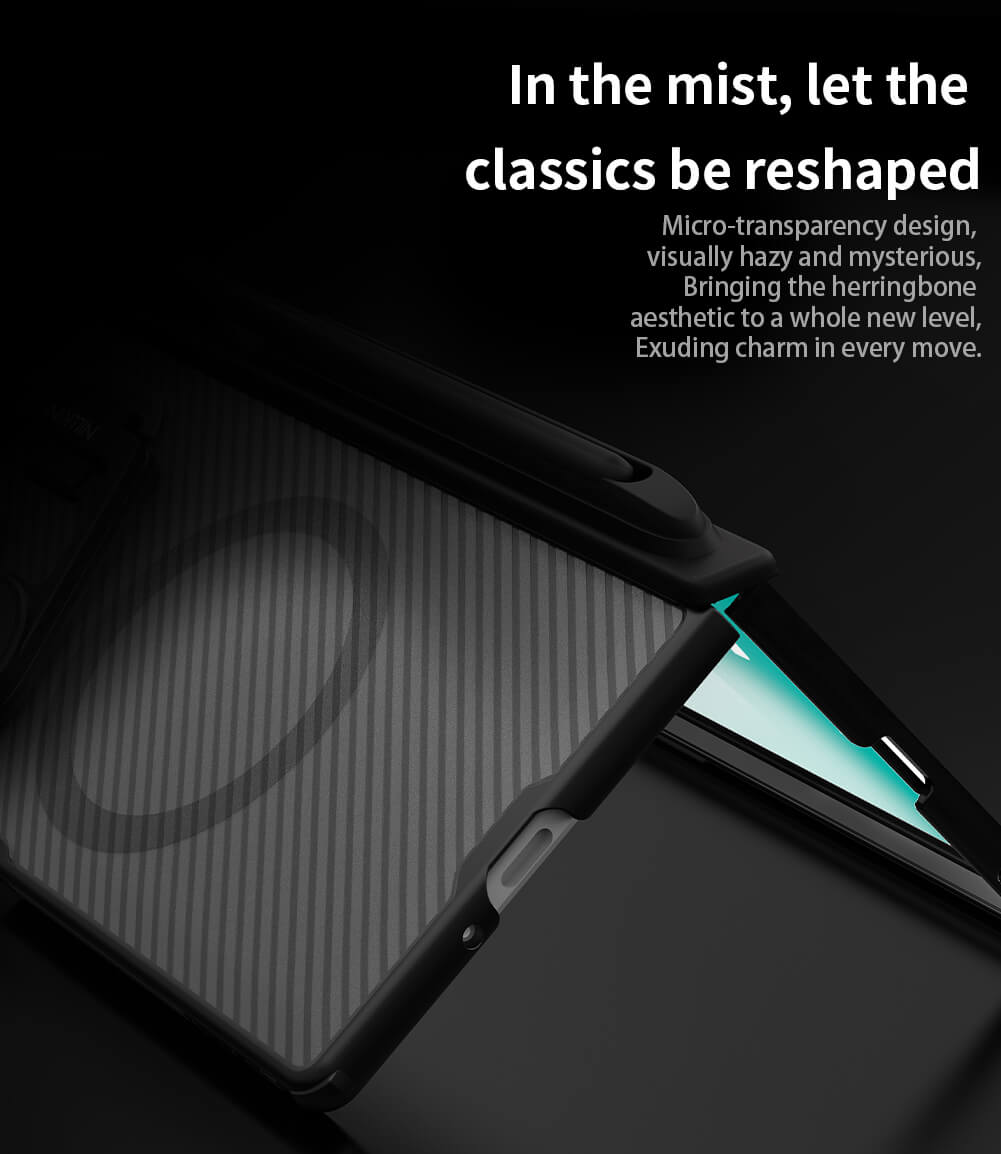 Чехол-крышка NILLKIN для Samsung Galaxy Z Fold7 (Fold 7 5G) (серия Camshield Prop Magnetic (Transparent Lens Guard Edition) S-Pen version Clear)