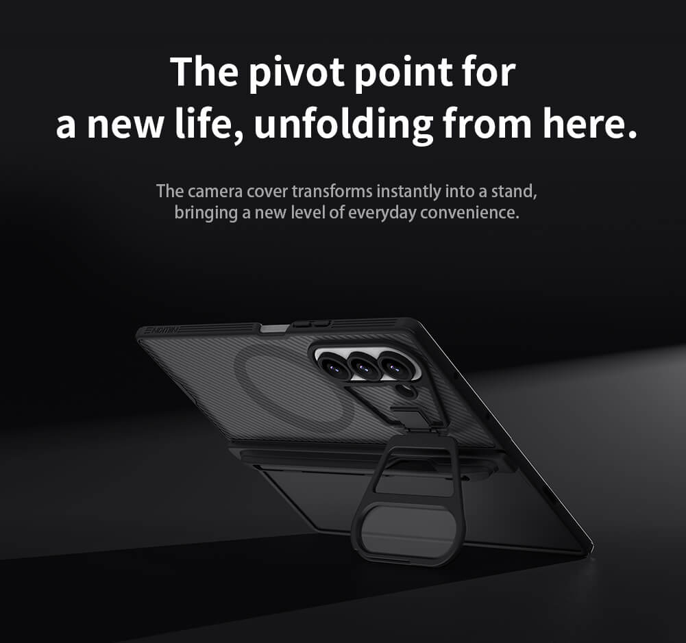 Чехол-крышка NILLKIN для Samsung Galaxy Z Fold7 (Fold 7 5G) (серия Camshield Prop Magnetic (Transparent Lens Guard Edition) S-Pen version Clear)