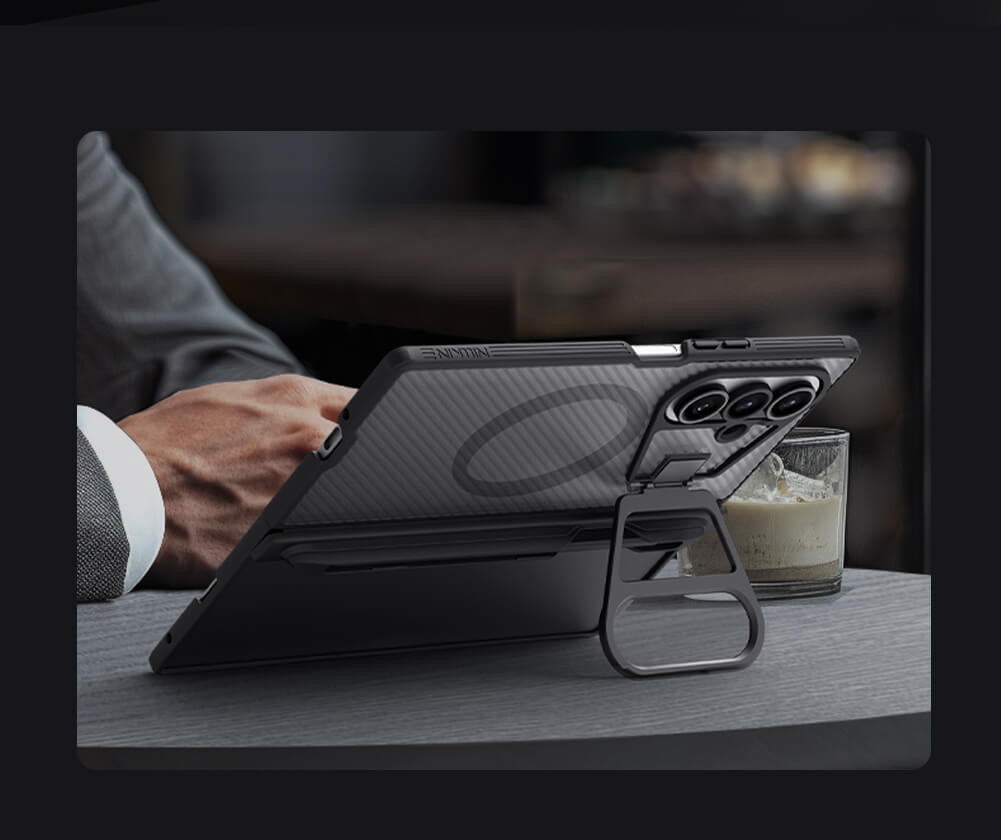 Чехол-крышка NILLKIN для Samsung Galaxy Z Fold7 (Fold 7 5G) (серия Camshield Prop Magnetic (Transparent Lens Guard Edition) S-Pen version Clear)
