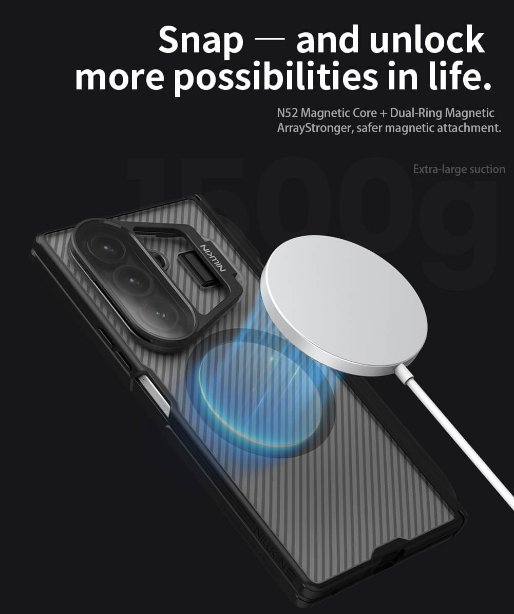 Чехол-крышка NILLKIN для Samsung Galaxy Z Fold7 (Fold 7 5G) (серия Camshield Prop Magnetic (Transparent Lens Guard Edition) S-Pen version Clear)
