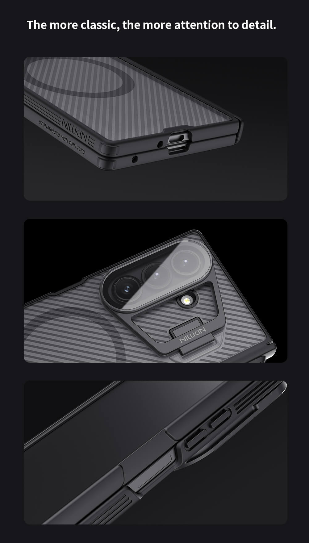Чехол-крышка NILLKIN для Samsung Galaxy Z Fold7 (Fold 7 5G) (серия Camshield Prop Magnetic (Transparent Lens Guard Edition) S-Pen version Clear)