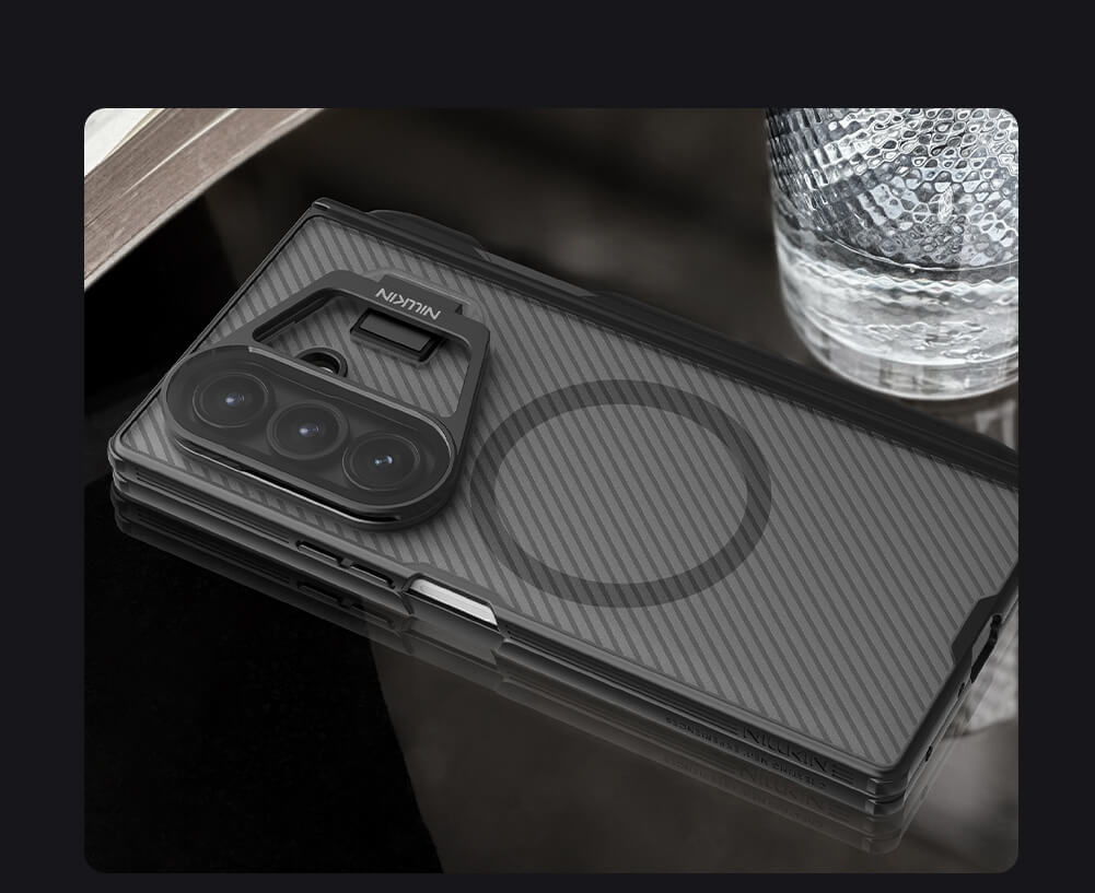 Чехол-крышка NILLKIN для Samsung Galaxy Z Fold7 (Fold 7 5G) (серия Camshield Prop Magnetic (Transparent Lens Guard Edition) S-Pen version Clear)