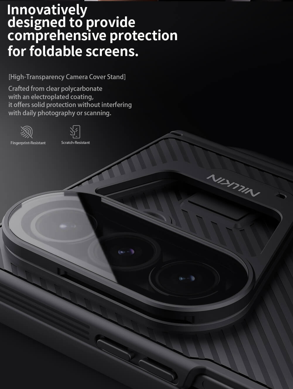 Чехол-крышка NILLKIN для Samsung Galaxy Z Fold7 (Fold 7 5G) (серия Camshield Prop Magnetic (Transparent Lens Guard Edition))