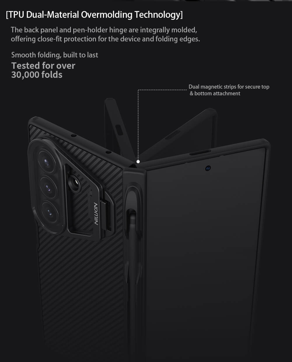 Чехол-крышка NILLKIN для Samsung Galaxy Z Fold7 (Fold 7 5G) (серия Camshield Prop Magnetic (Transparent Lens Guard Edition))