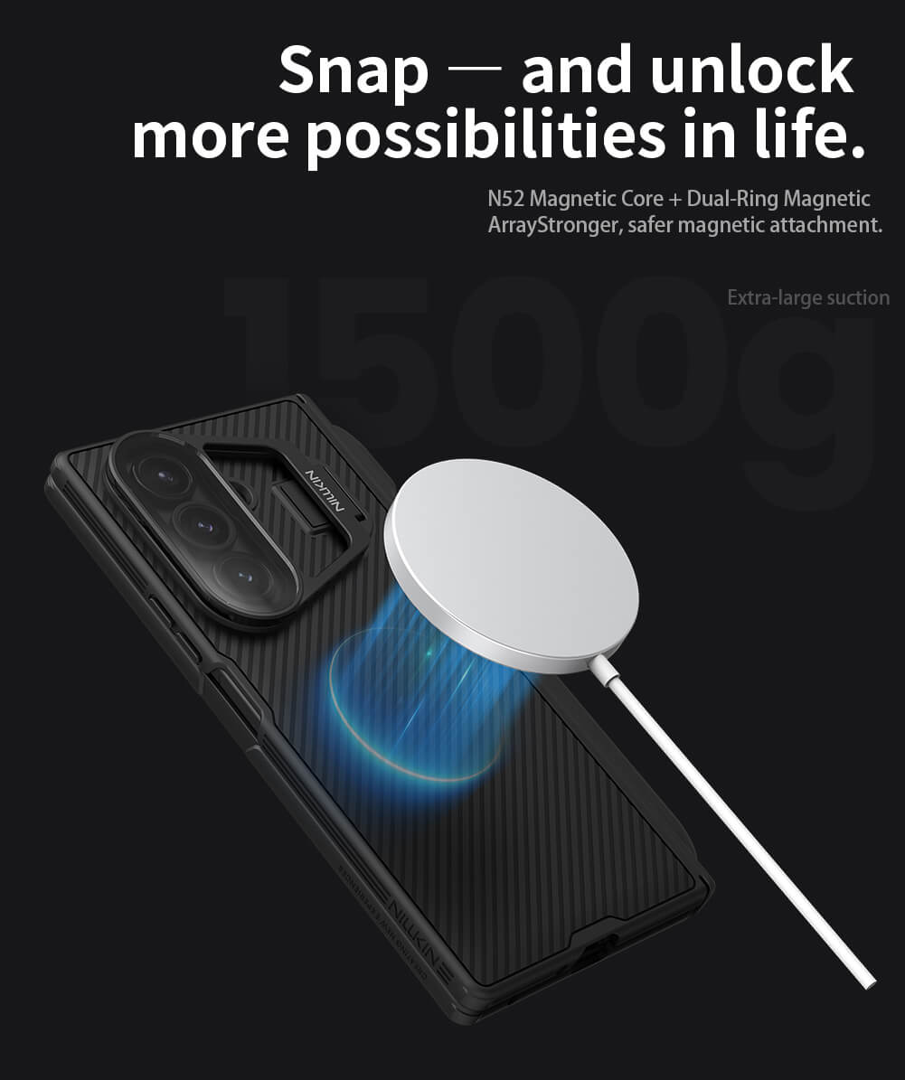 Чехол-крышка NILLKIN для Samsung Galaxy Z Fold7 (Fold 7 5G) (серия Camshield Prop Magnetic (Transparent Lens Guard Edition))