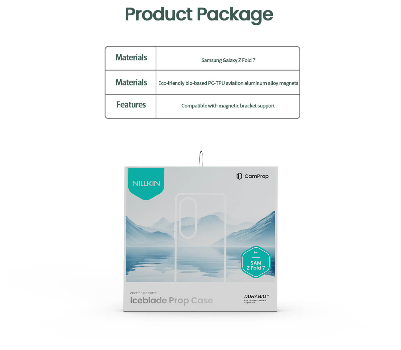 Чехол-крышка NILLKIN для Samsung Galaxy Z Fold7 (Fold 7 5G), Samsung W26 (серия Iceblade Fold)
