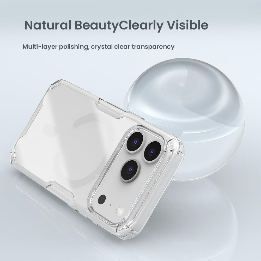 Силиконовый чехол NILLKIN для Apple iPhone 17 Pro 6.3 (2025) (серия Nature TPU Pro Magnetic)