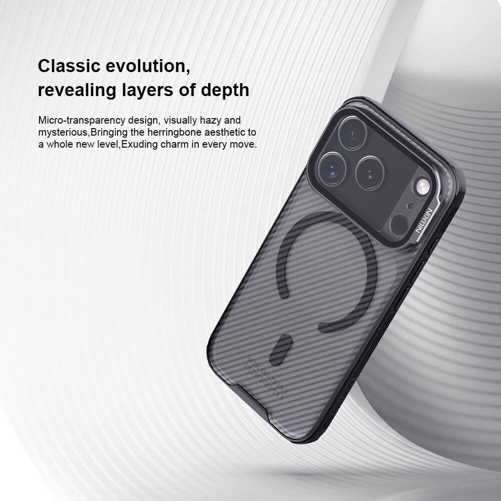 Чехол-крышка NILLKIN для Apple iPhone 17 Pro 6.3 (2025) (серия Camshield Prop Magnetic (Transparent Lens Guard Edition))
