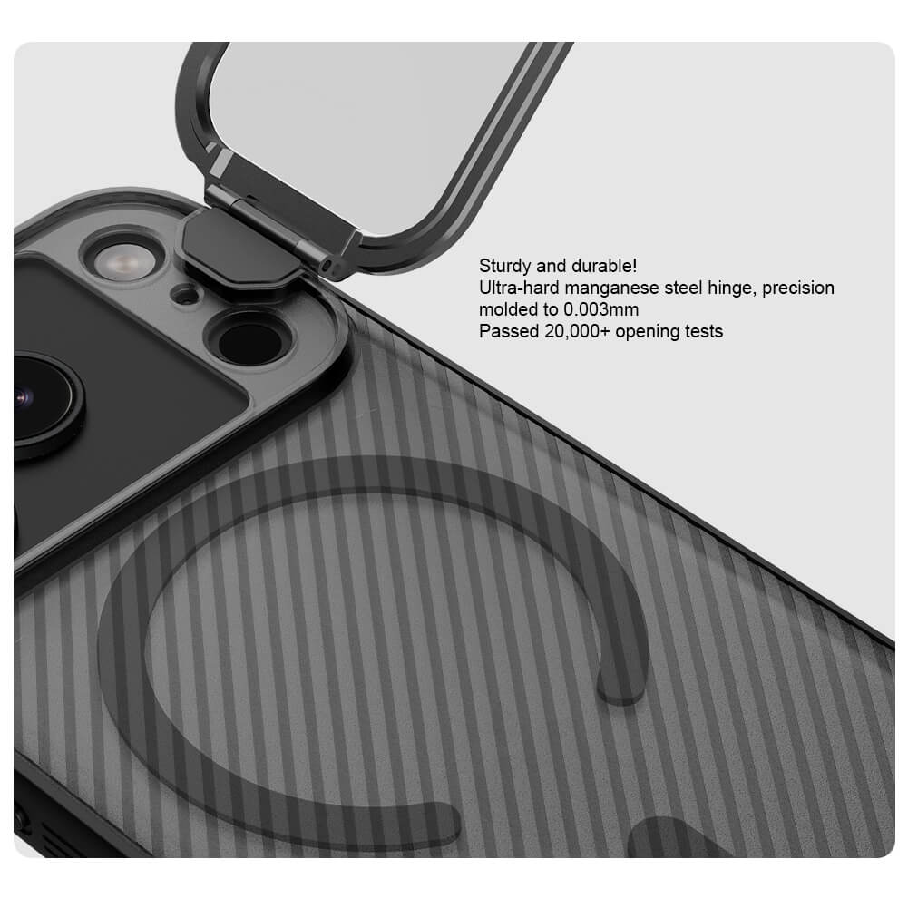 Чехол-крышка NILLKIN для Apple iPhone 17 Pro 6.3 (2025) (серия Camshield Prop Magnetic (Transparent Lens Guard Edition))