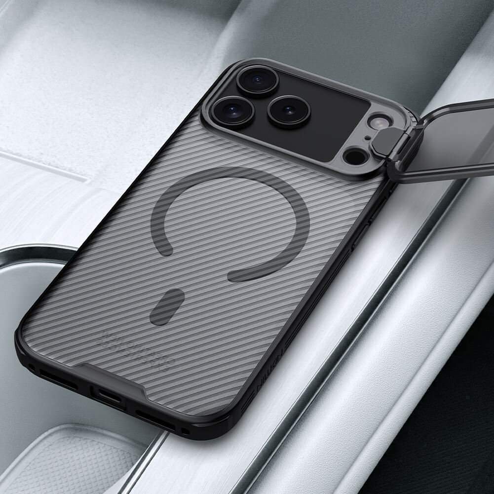 Чехол-крышка NILLKIN для Apple iPhone 17 Pro Max 6.9 (2025) (серия Camshield Prop Magnetic (Transparent Lens Guard Edition))