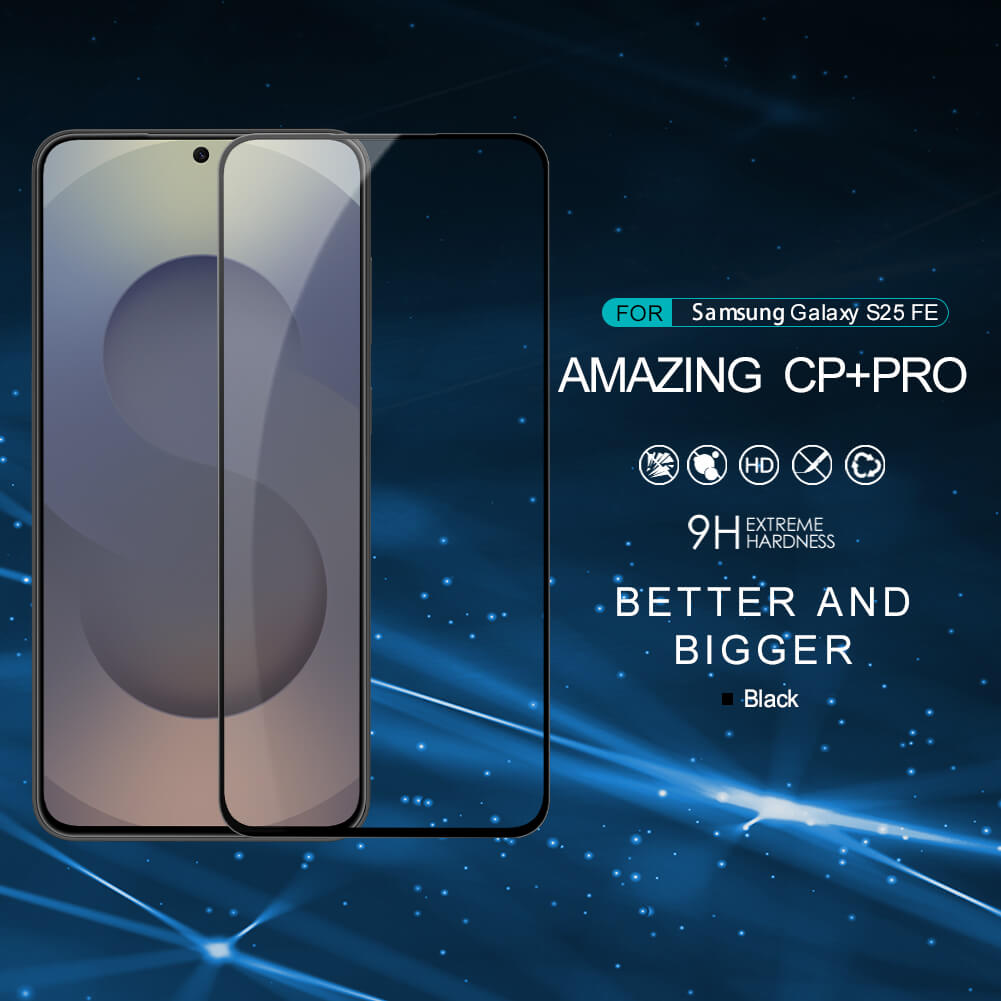 Защитное стекло с кантом NILLKIN для Samsung Galaxy S25 FE (S25 Fan Edition) (серия CP+ Pro)