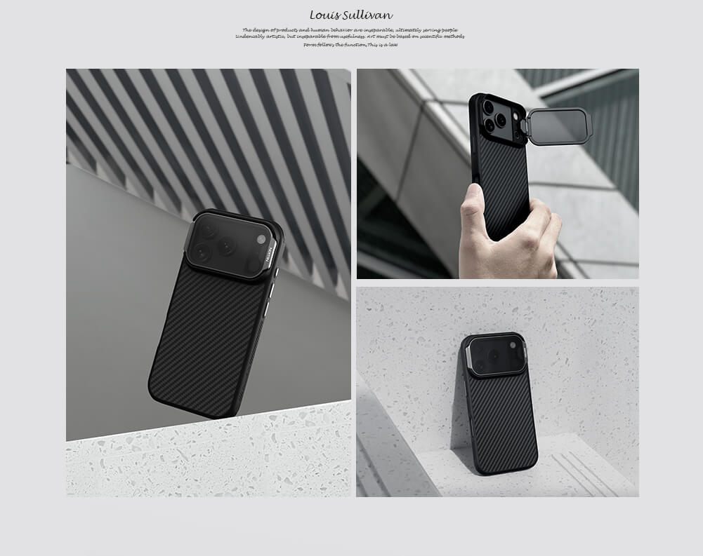 Чехол-крышка NILLKIN для Apple iPhone 17 Pro 6.3 (2025) (серия CarboProp Magnetic MagSafe Transparent Lens Guard Edition)