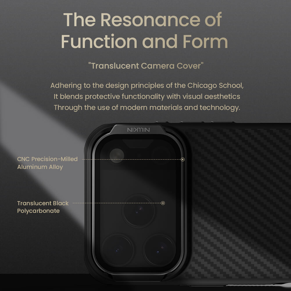 Чехол-крышка NILLKIN для Apple iPhone 17 Pro 6.3 (2025) (серия CarboProp Magnetic MagSafe Transparent Lens Guard Edition)