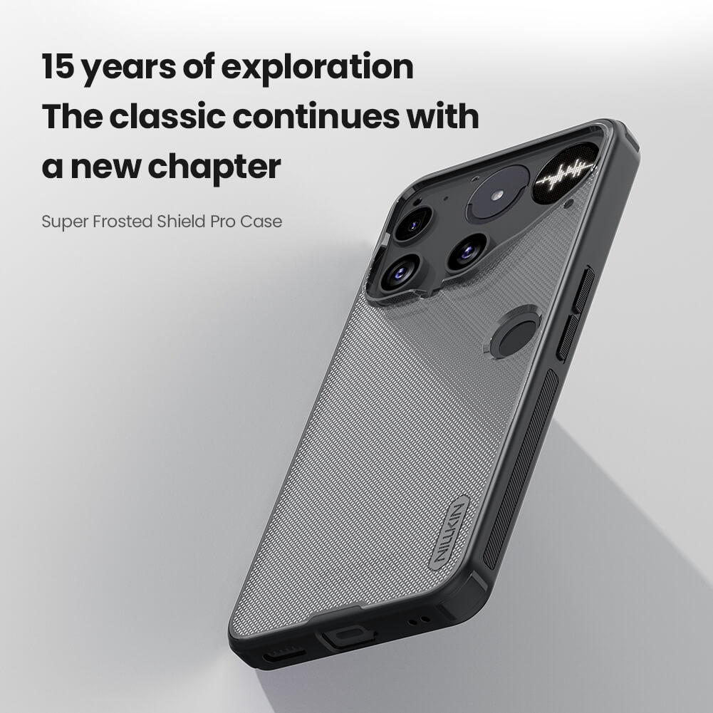 Чехол-крышка NILLKIN для Nothing Phone 3 (серия Frosted shield Pro Transparent Black)