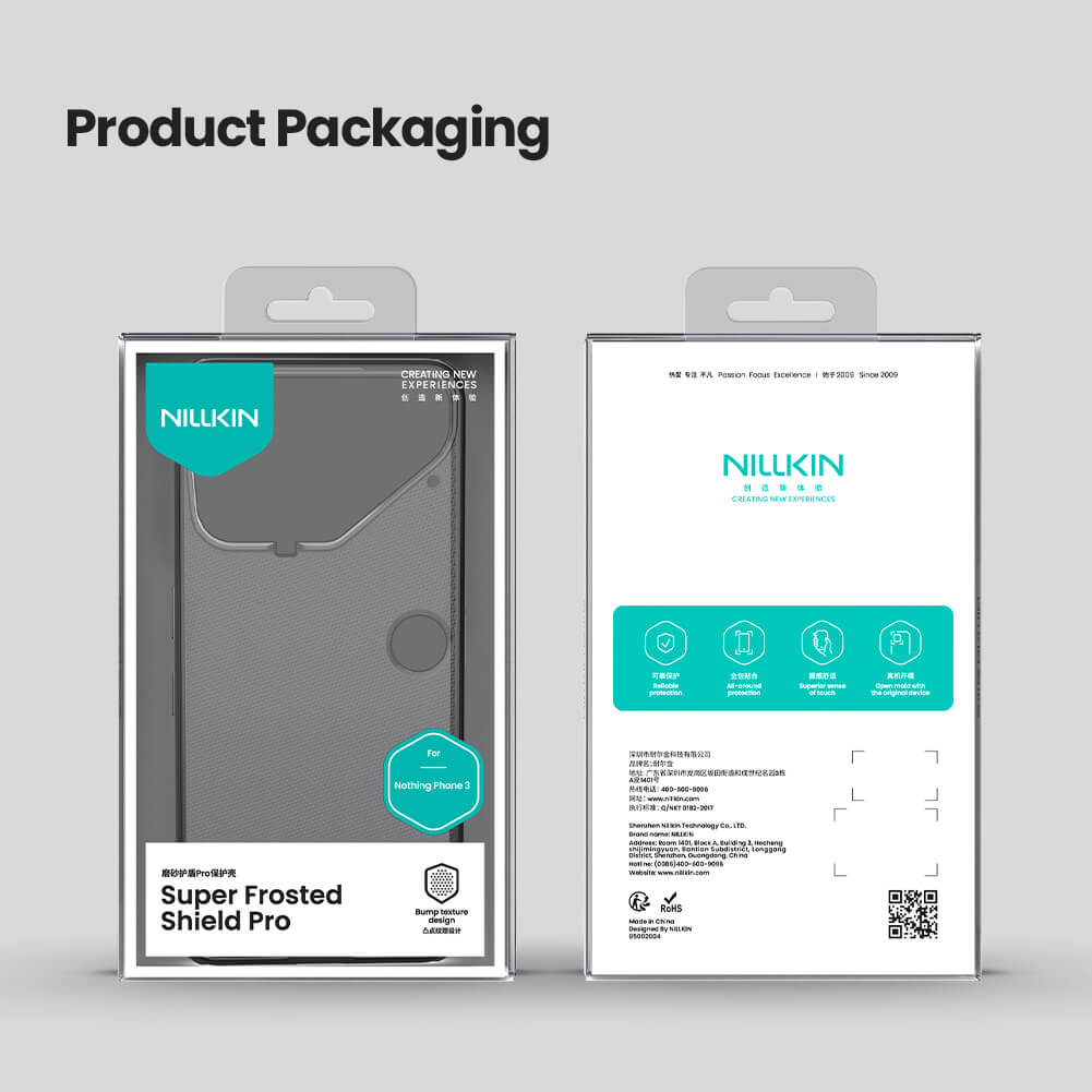 Чехол-крышка NILLKIN для Nothing Phone 3 (серия Frosted shield Pro Transparent Black)