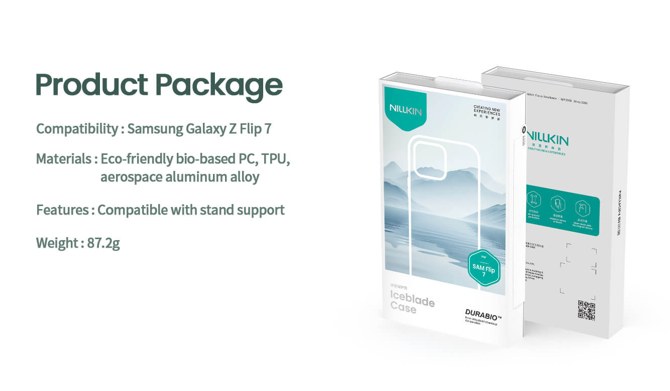 Чехол-крышка NILLKIN для Samsung Galaxy Z Flip7 (Flip 7 5G) (серия Iceblade)