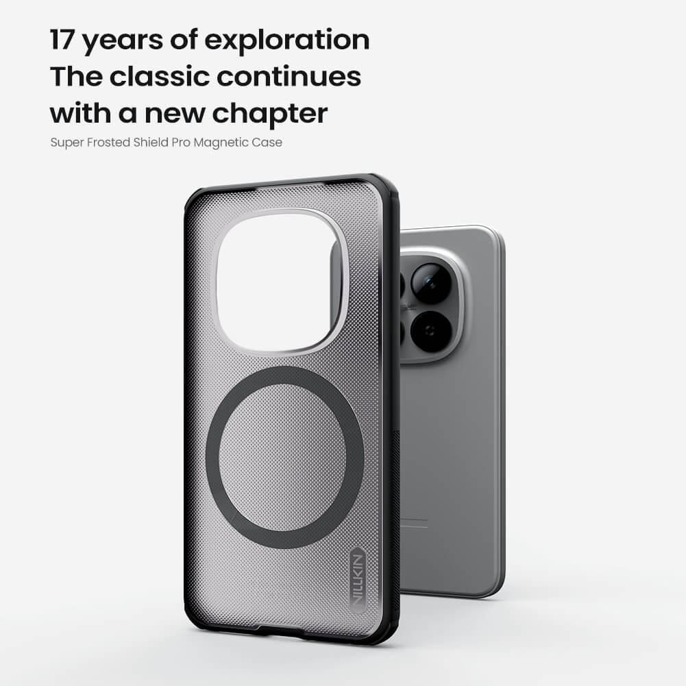 Чехол-крышка NILLKIN для Xiaomi Redmi Note 15 Pro Plus (Redmi Note 15 Pro+) (Chinese version) (серия Frosted shield Pro Magnetic case Clear version)