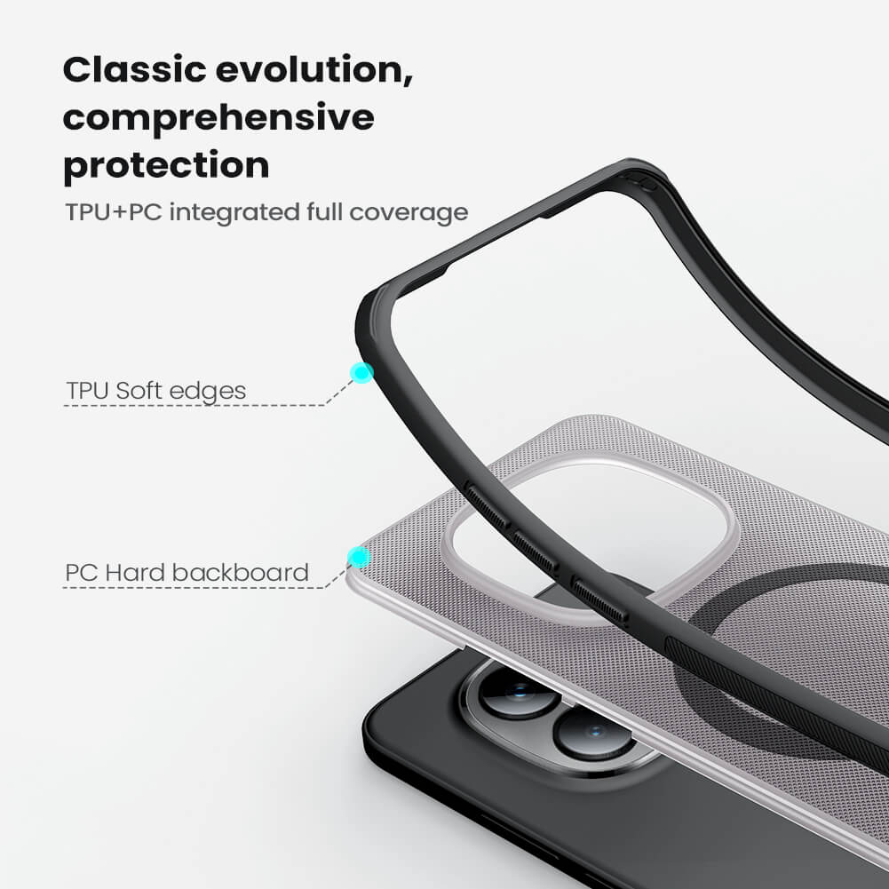 Чехол-крышка NILLKIN для Xiaomi Redmi Note 15 Pro (Chinese version) (серия Frosted shield Pro Magnetic case Clear)