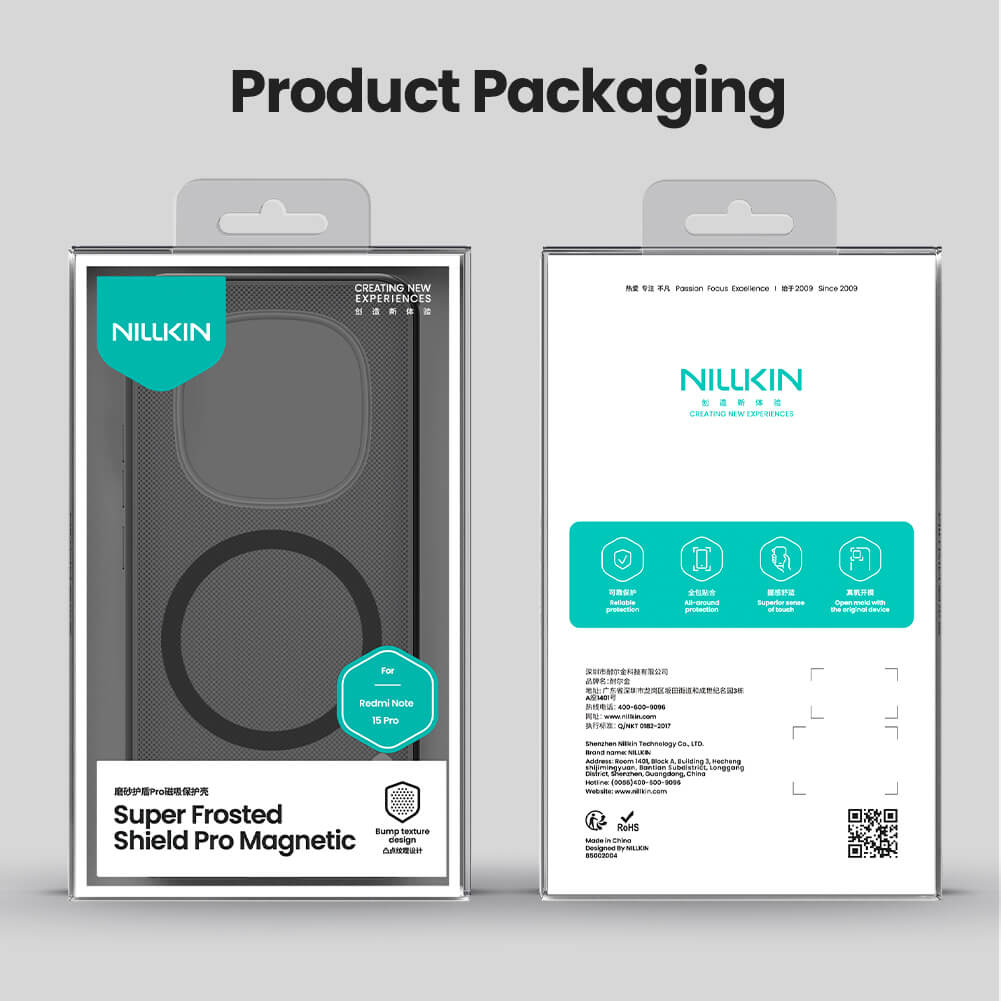 Чехол-крышка NILLKIN для Xiaomi Redmi Note 15 Pro (Chinese version) (серия Frosted shield Pro Magnetic case Clear)