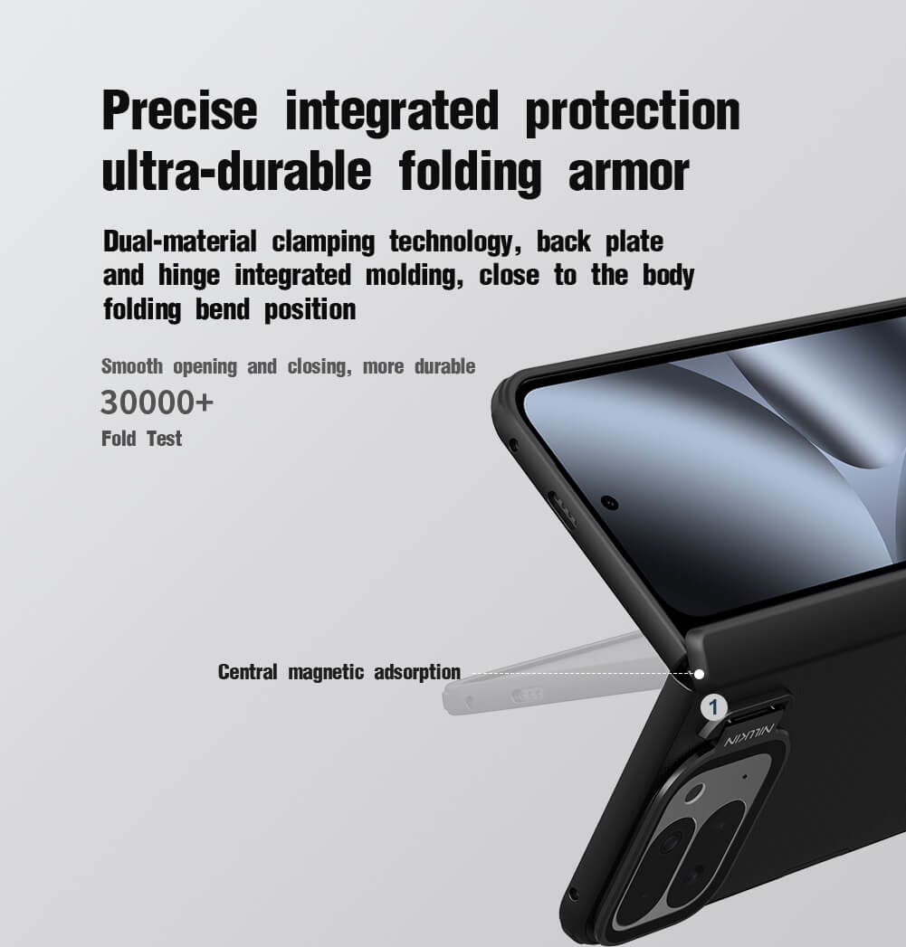 Чехол-крышка NILLKIN для Google Pixel 10 Pro Fold (серия Frosted shield Prop Magnetic Transparent Lens Guard Edition)