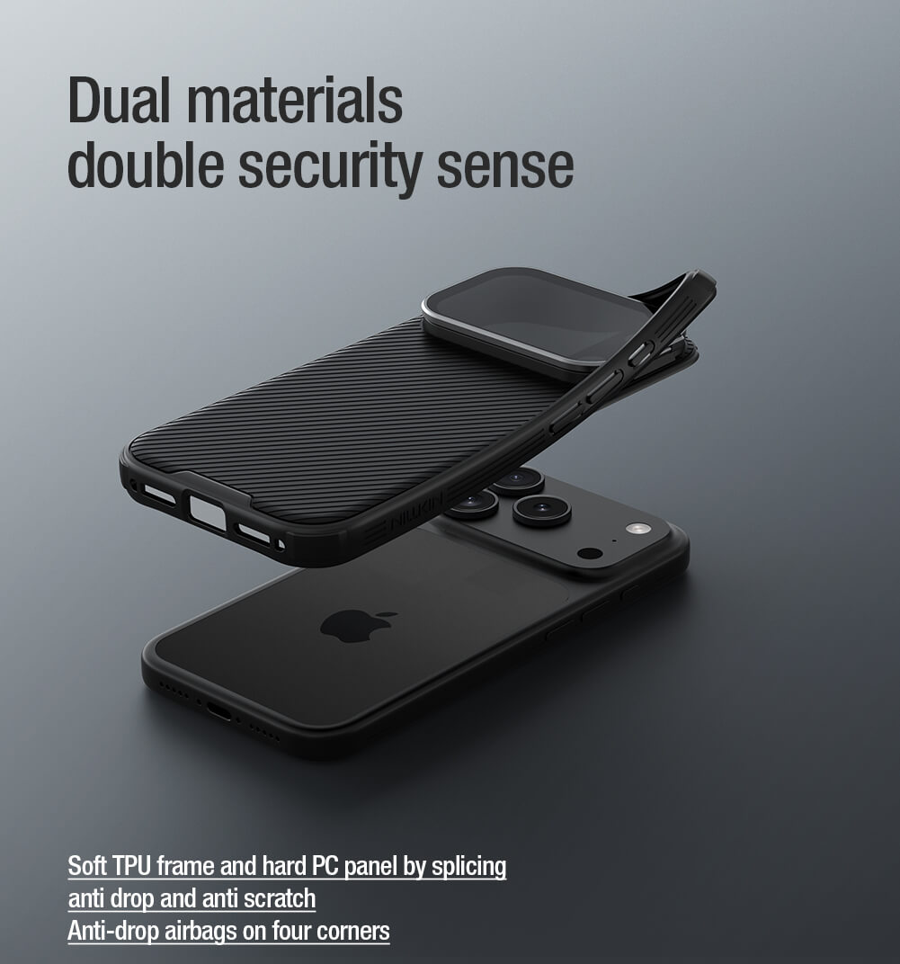 Чехол-крышка NILLKIN для Apple iPhone 17 Pro Max 6.9 (2025) (серия Camshield Prop (Transparent Lens Guard Edition))