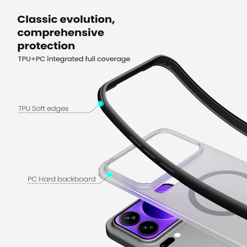 Чехол-крышка NILLKIN для Xiaomi 17 Pro Max (серия Frosted shield Pro Magnetic case Clear)