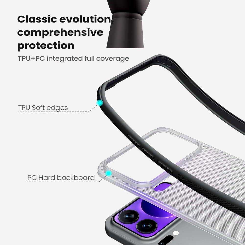 Чехол-крышка NILLKIN для Xiaomi 17 Pro Max (серия Frosted shield Pro Clear)