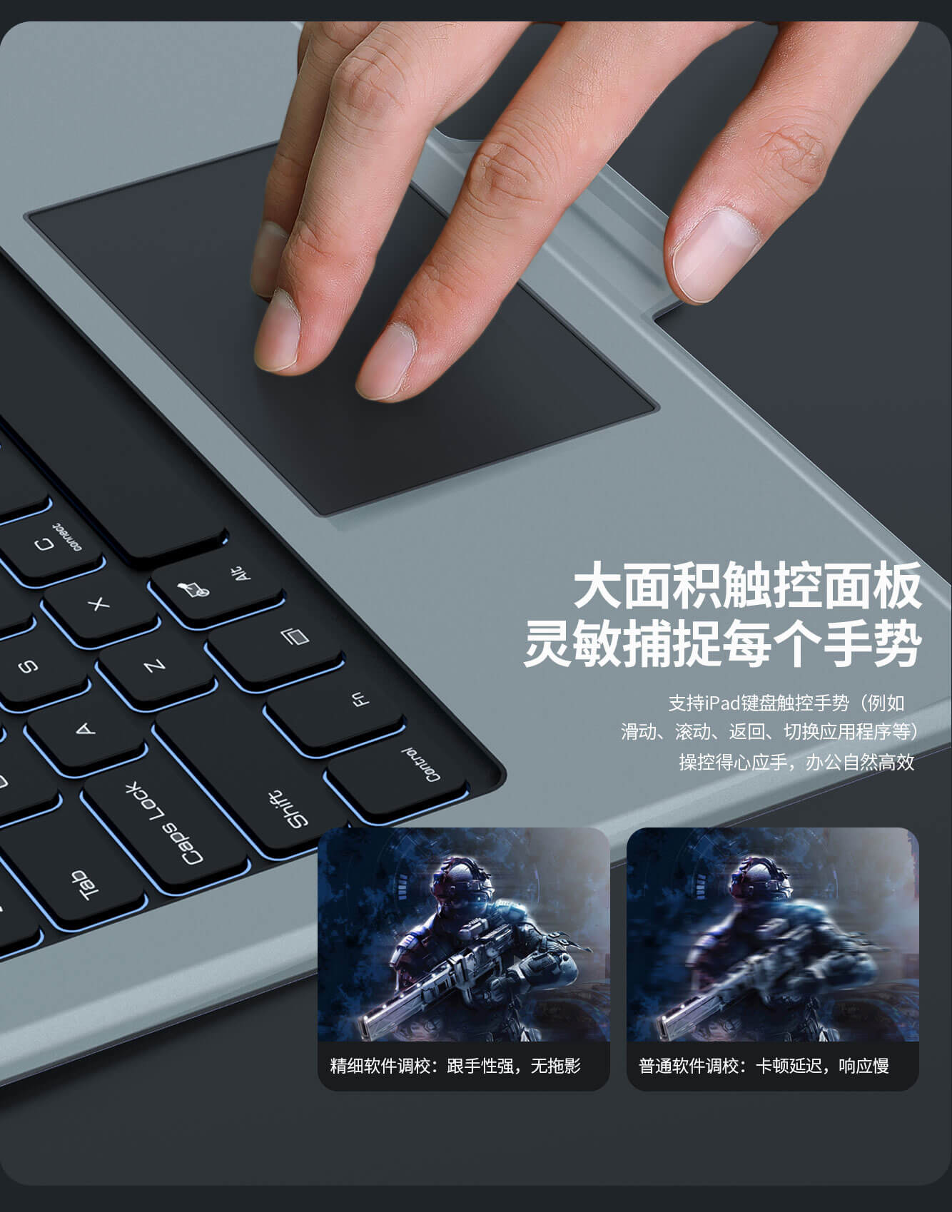 Чехол-книжка с клавиатурой NILLKIN для Samsung Galaxy Tab S10 FE Plus (Tab S10 FE+) (серия Bumper Combo Backlit Keyboard Case)