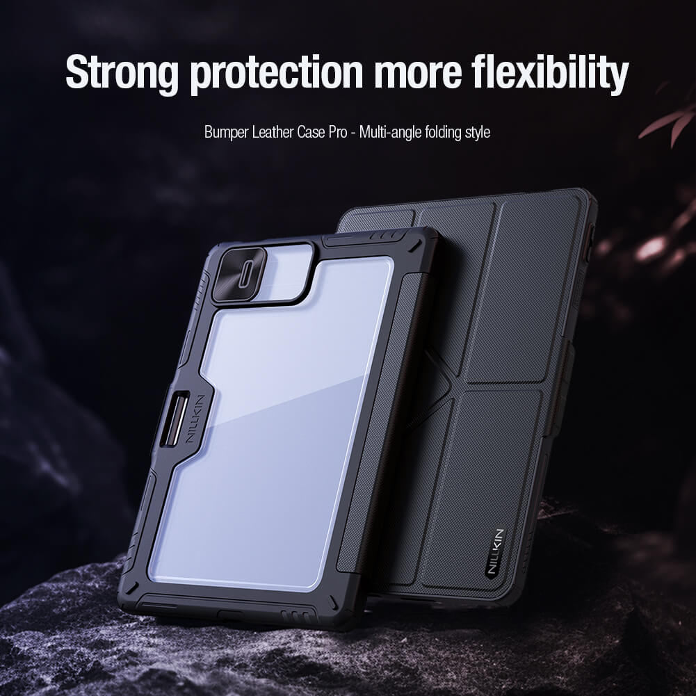 Чехол-книжка NILLKIN для Xiaomi Pad 8, Xiaomi Pad 8 Pro (серия Bumper Leather case pro Multi-angle folding style)